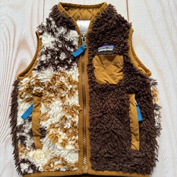 Patagonia Baby 12M Sherpa Deep Pile Retro X Fleece  Vest Jacket Outdoors Hiking - Picture 3 of 6